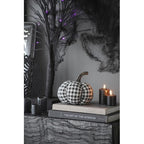 2 pcs Fabric Plaid Pumpkin Decor Halloween Decoration