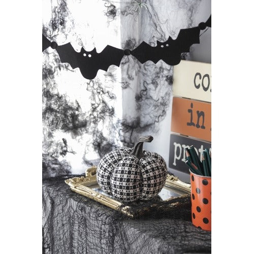 2 pcs Fabric Plaid Pumpkin Decor Halloween Decoration