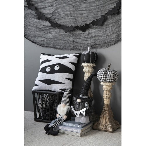 2 pcs Fabric Plaid Pumpkin Decor Halloween Decoration