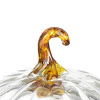 4 Pcs Fall Glass Pumpkin Ornaments - Thanksgiving and Harvest Decor