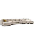 Feathers U-Shaped Sectional Couch 140-200 Inches