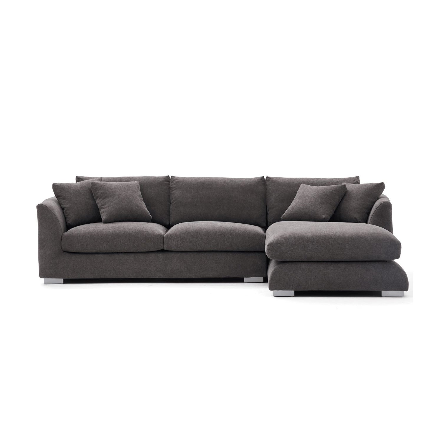 Feathers Sectional Couch Chaise Lounge 88-170 Inches