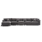 Feathers Sectional Couch Chaise Lounge 88-170 Inches