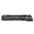 Feathers Sectional Couch Chaise Lounge 88-170 Inches