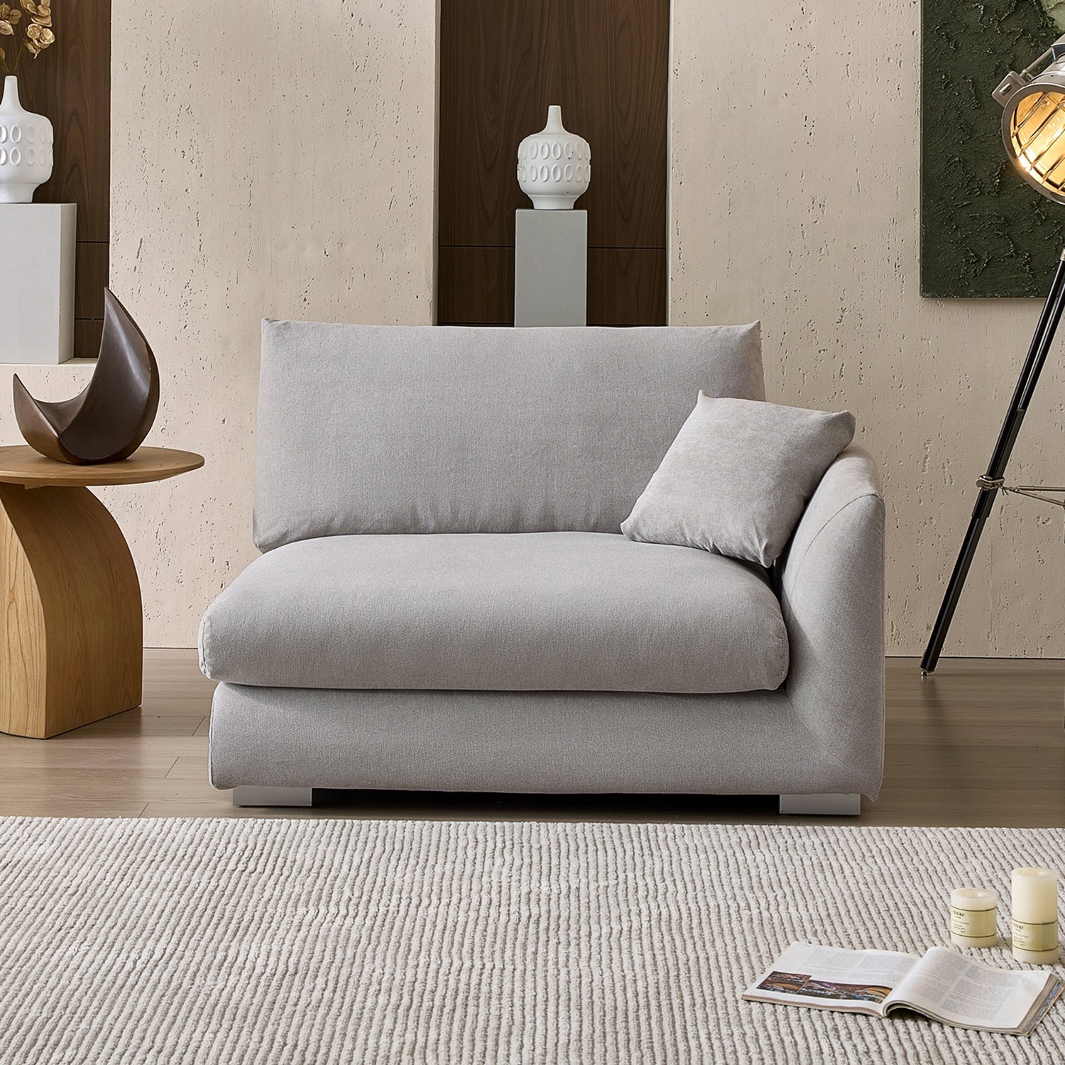 Feathers Side Sofa - 70 Inches
