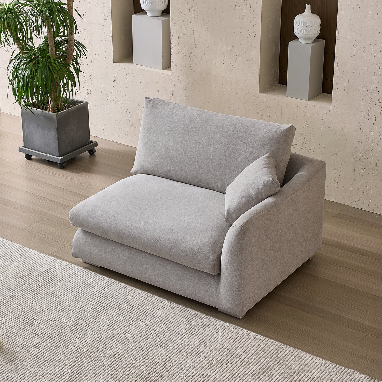 Feathers Side Sofa - 70 Inches