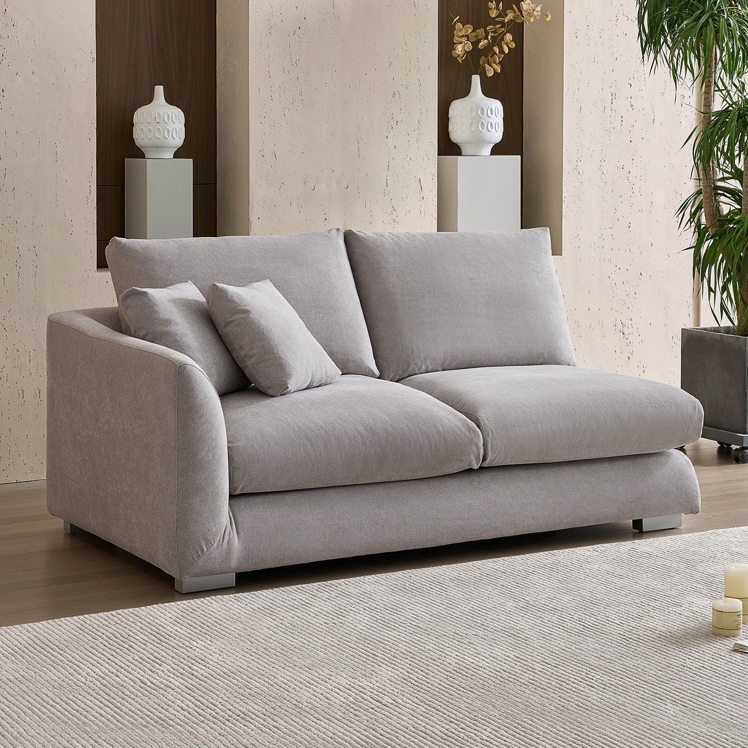 Feathers Side Sofa - 70 Inches