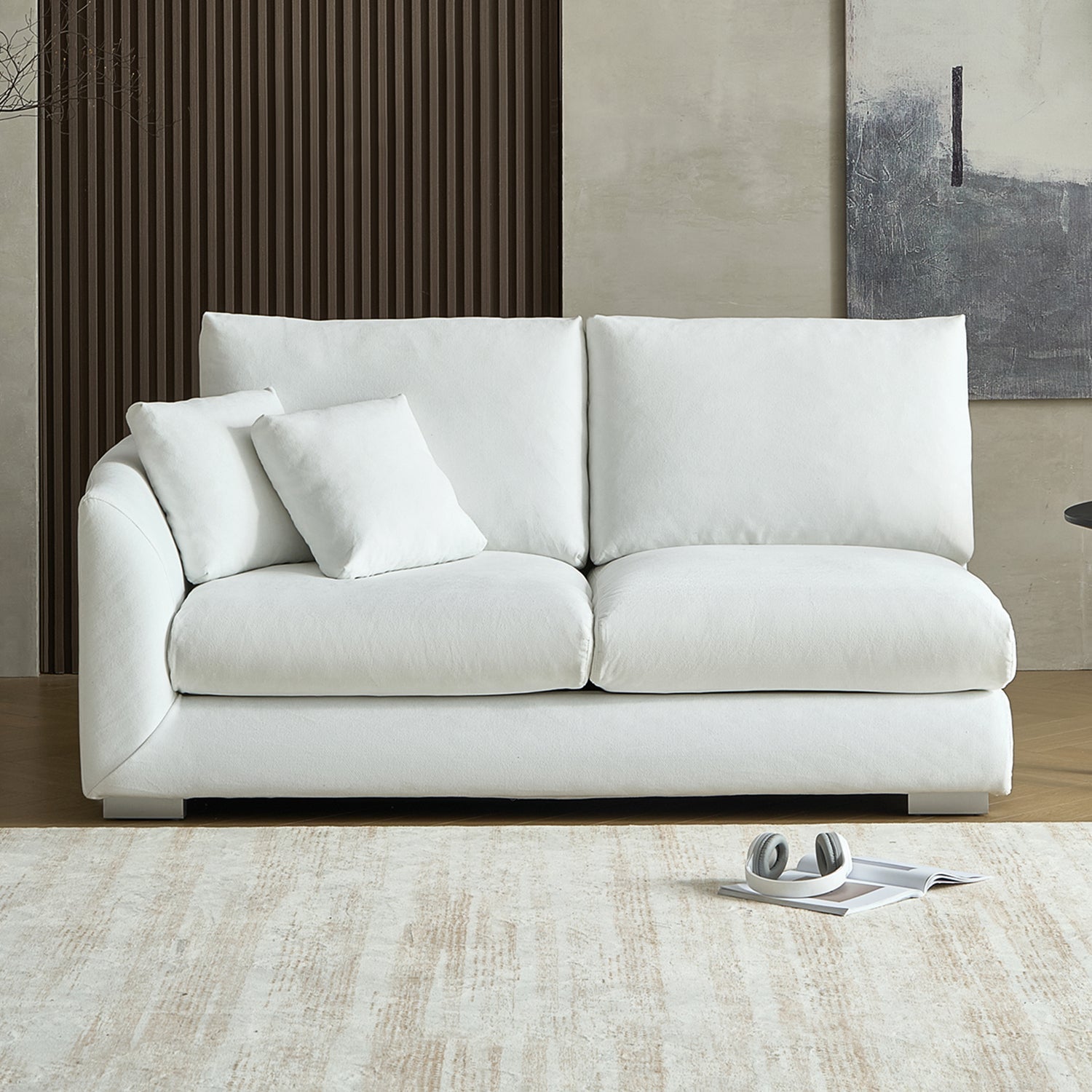 Feathers Side Sofa - 70 Inches