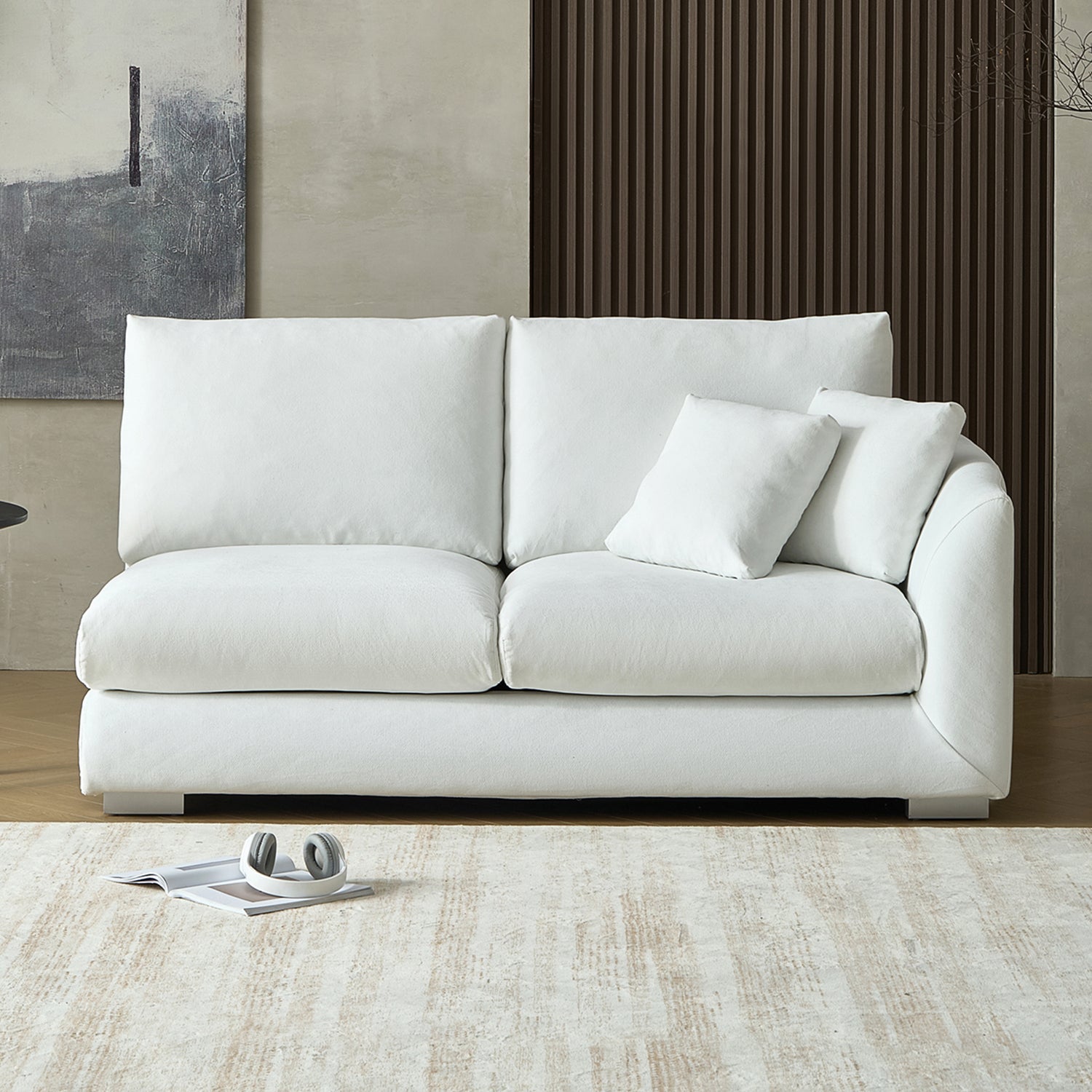 Feathers Side Sofa - 70 Inches