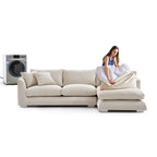 Feathers Sectional Couch Chaise Lounge 88-170 Inches