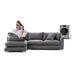 Feathers Sectional Couch Chaise Lounge 88-170 Inches