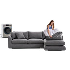 Feathers Sectional Couch Chaise Lounge 88-170 Inches