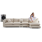 Feathers Sectional Couch Chaise Lounge 88-170 Inches