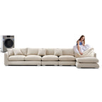 Feathers Sectional Couch Chaise Lounge 88-170 Inches