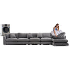 Feathers Sectional Couch Chaise Lounge 88-170 Inches