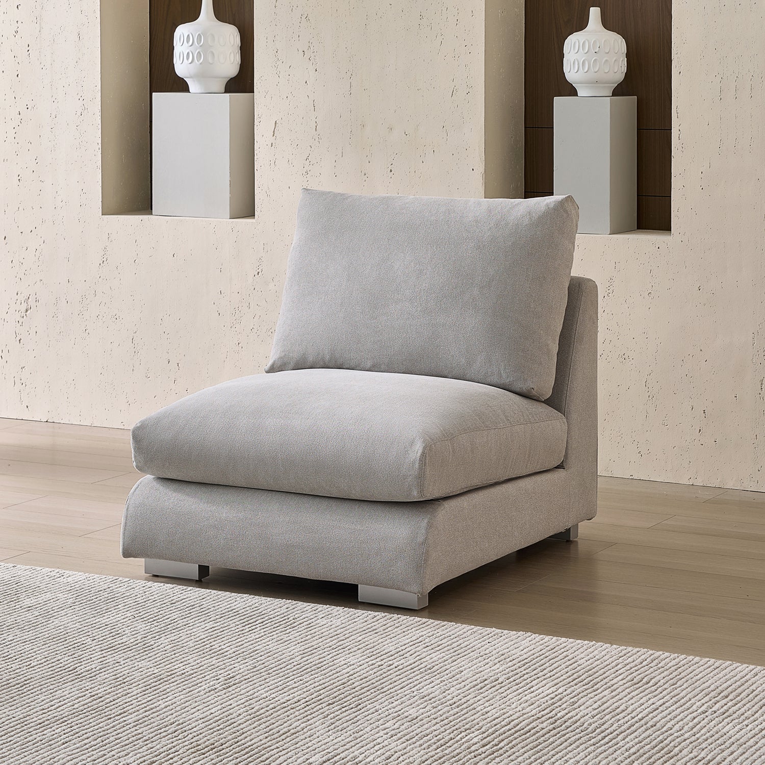 Feathers Sofa Armless Middle Seat - 31 Inches
