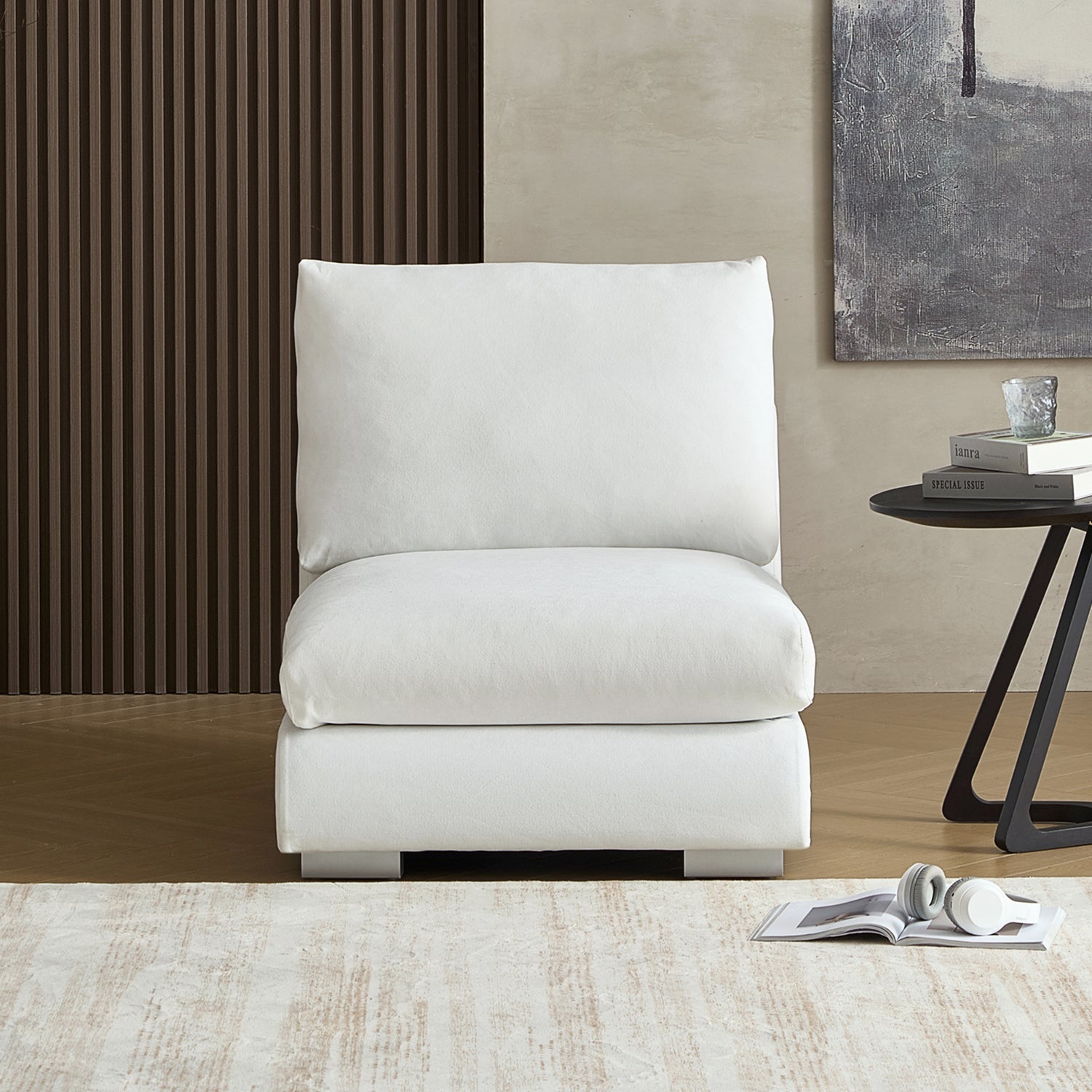 Feathers Sofa Armless Middle Seat - 31 Inches