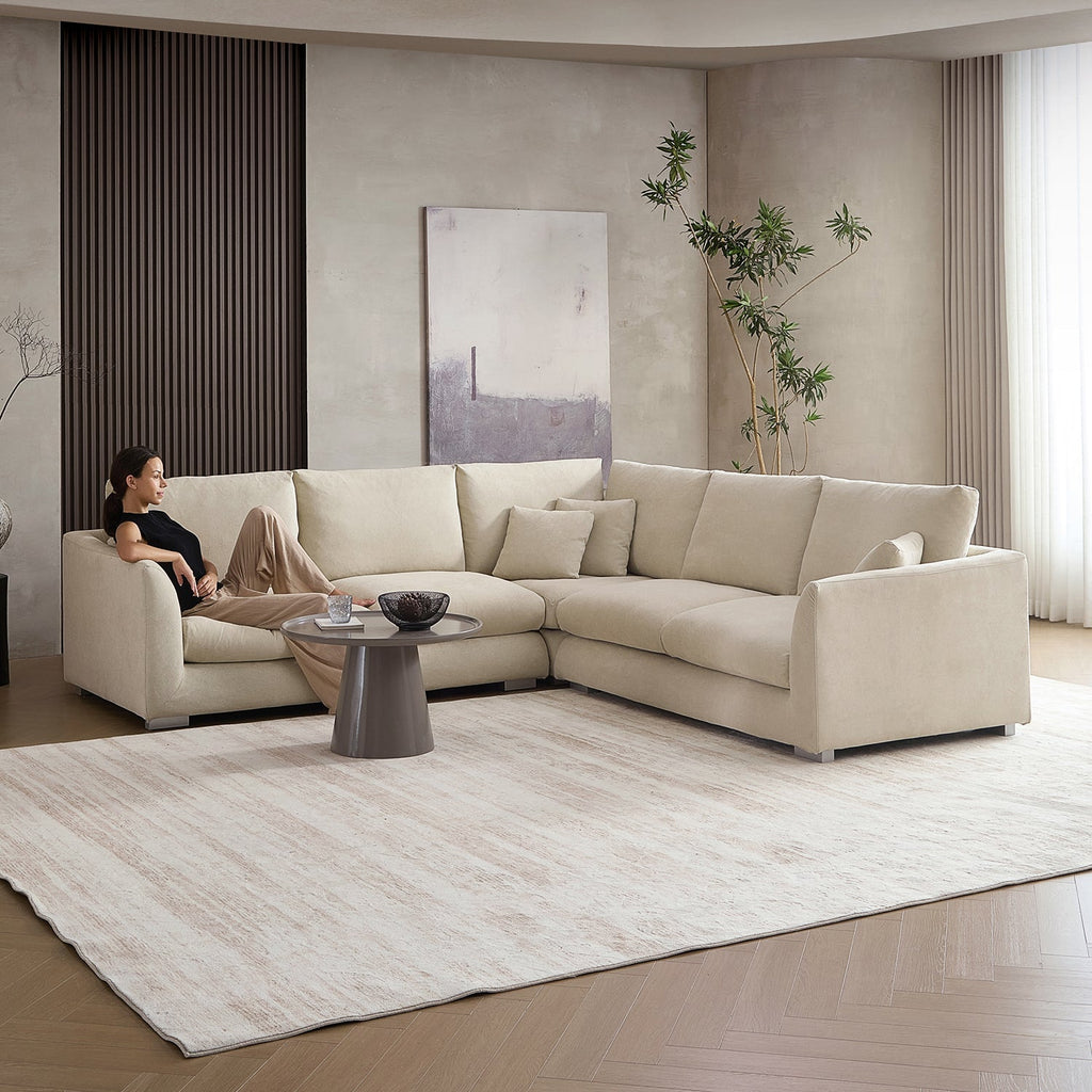 Feathers L-Shaped Sectional-109 Inches