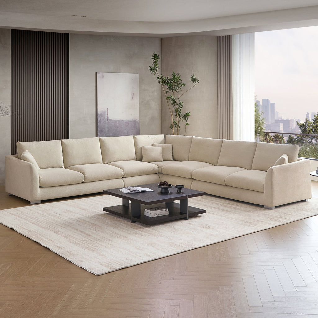 Feathers L-Shaped Sectional-109 Inches