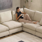 Feathers L-Shaped Sectional-109 Inches