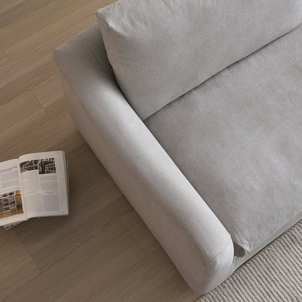 Feathers Sectional Couch Chaise Lounge 88-170 Inches