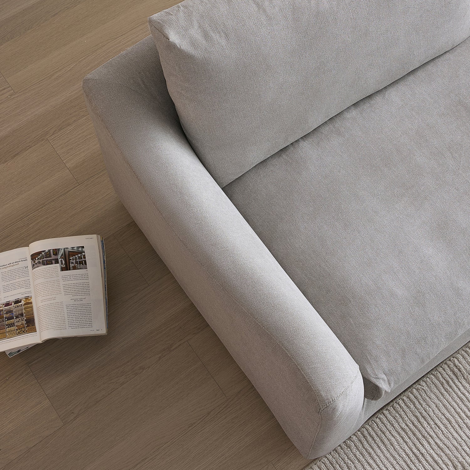 Feathers Sectional Couch Chaise Lounge 88-170 Inches