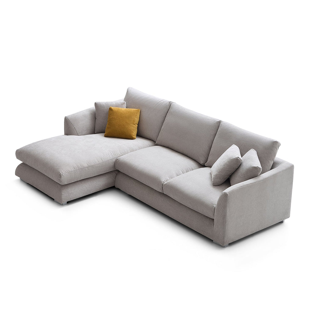 Feathers Sectional Couch Chaise Lounge 88-170 Inches