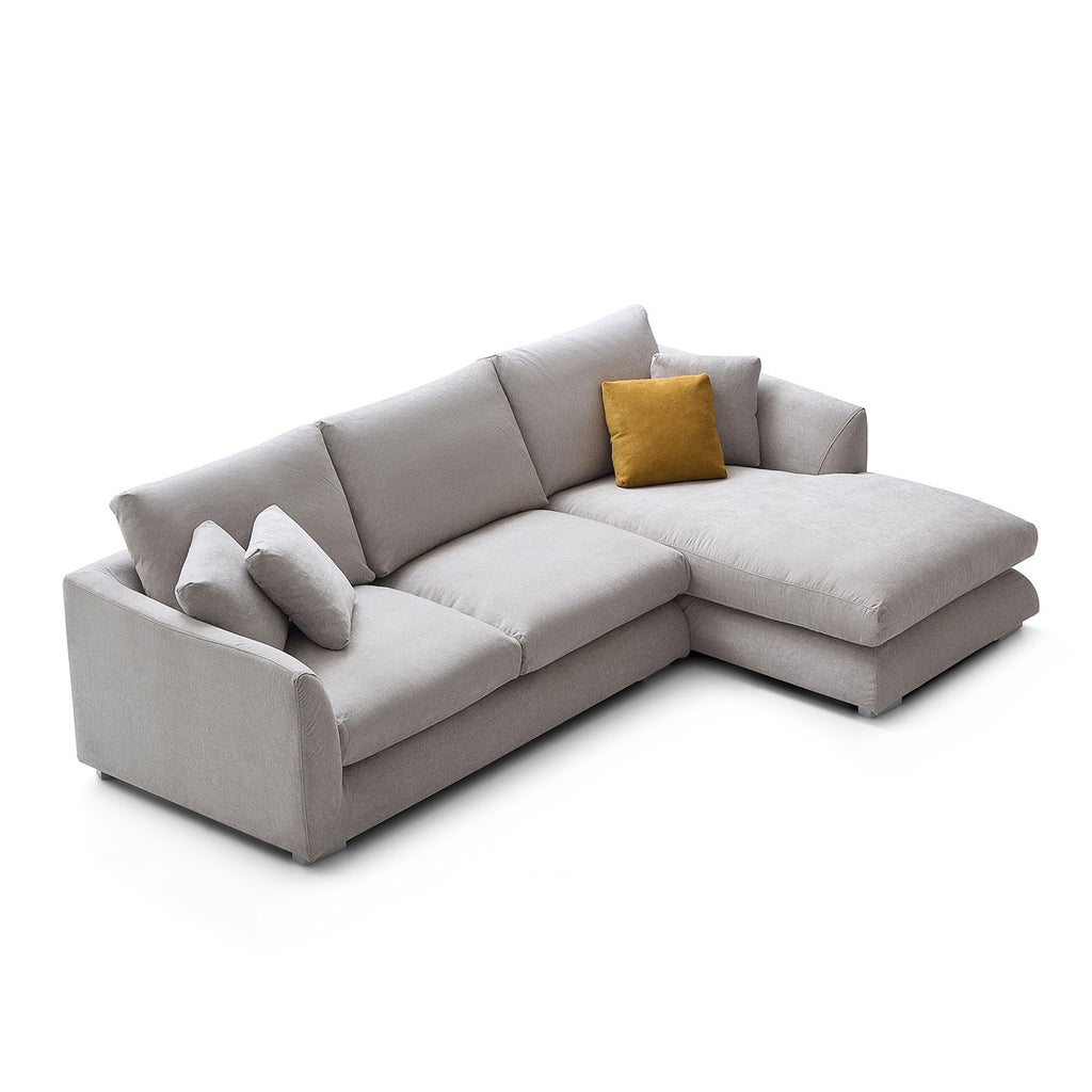 Feathers Sectional Couch Chaise Lounge 88-170 Inches