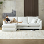 Feathers Sectional Couch Chaise Lounge 88-170 Inches