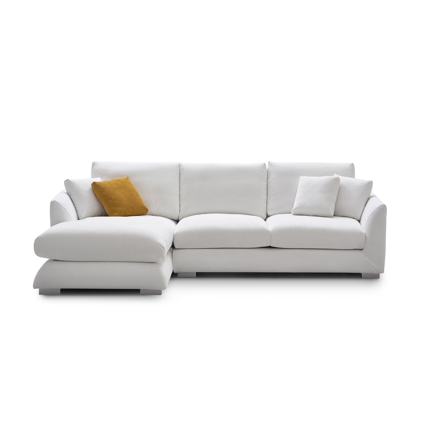 Feathers Sectional Couch Chaise Lounge 88-170 Inches