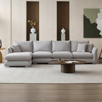 Feathers Sectional Couch Chaise Lounge 88-170 Inches