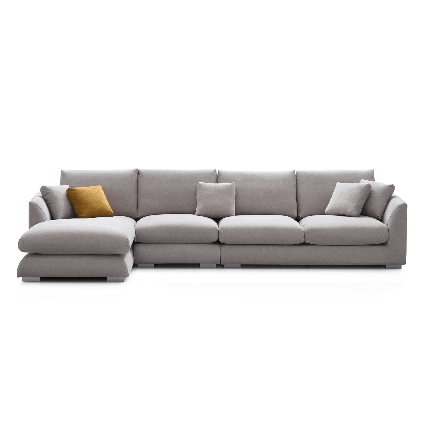 Feathers Sectional Couch Chaise Lounge 88-170 Inches