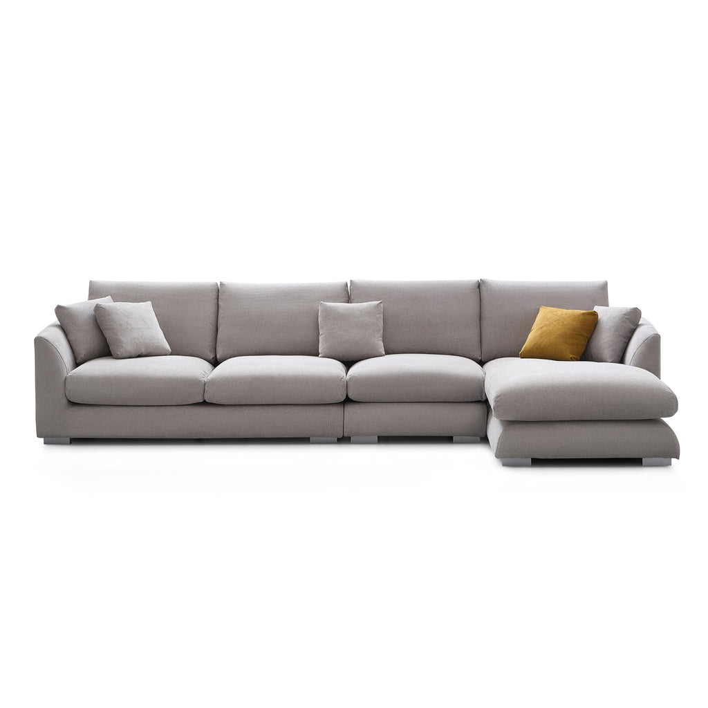 Feathers Sectional Couch Chaise Lounge 88-170 Inches