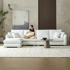 Feathers Sectional Couch Chaise Lounge 88-170 Inches