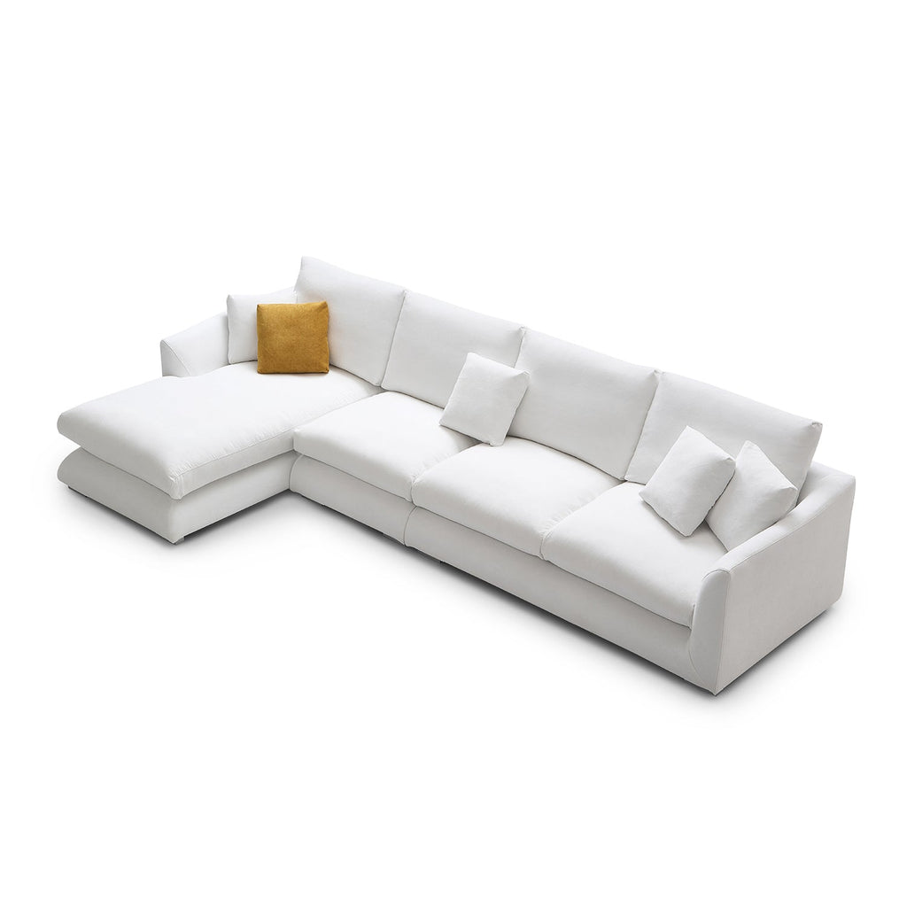 Feathers Sectional Couch Chaise Lounge 88-170 Inches