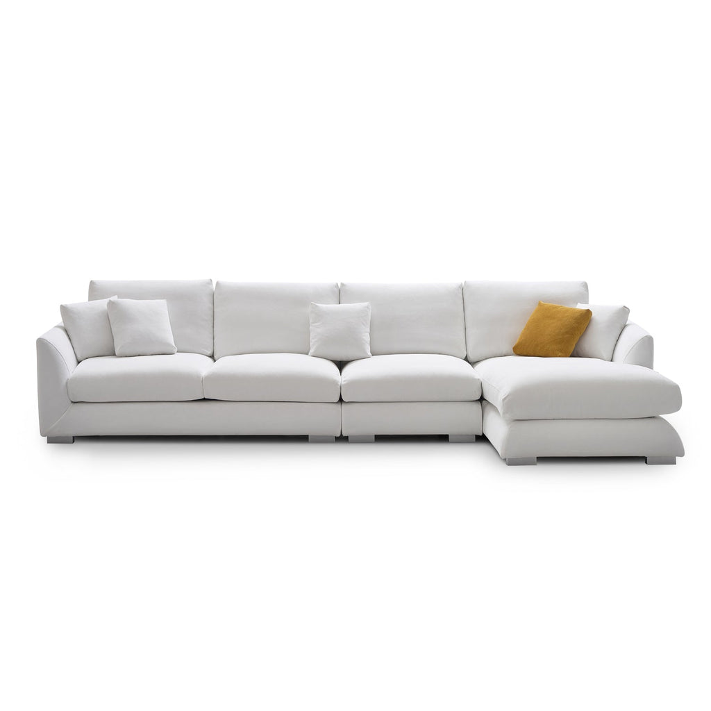 Feathers Sectional Couch Chaise Lounge 88-170 Inches