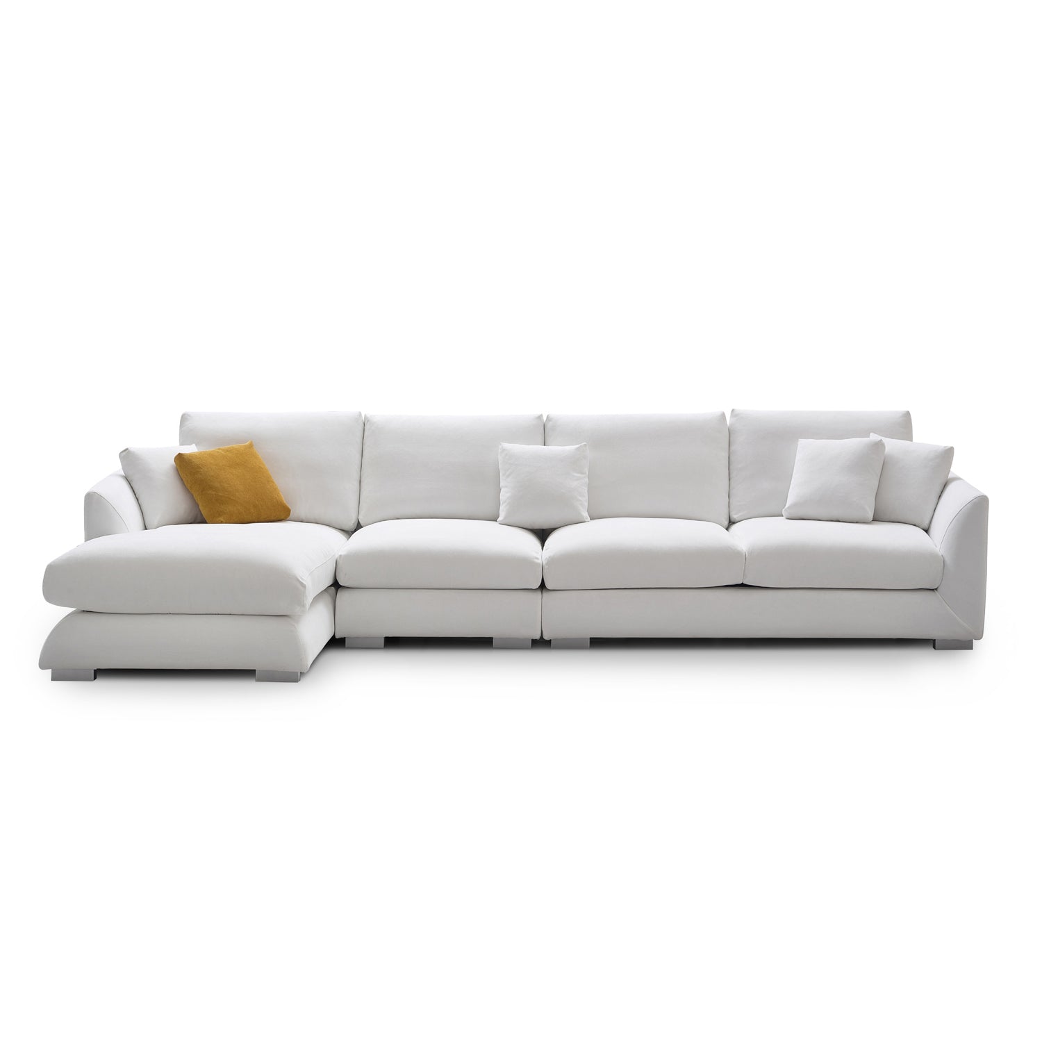 Feathers Sectional Couch Chaise Lounge 88-170 Inches