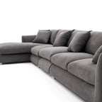 Feathers Sectional Couch Chaise Lounge 88-170 Inches