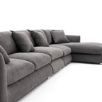 Feathers Sectional Couch Chaise Lounge 88-170 Inches