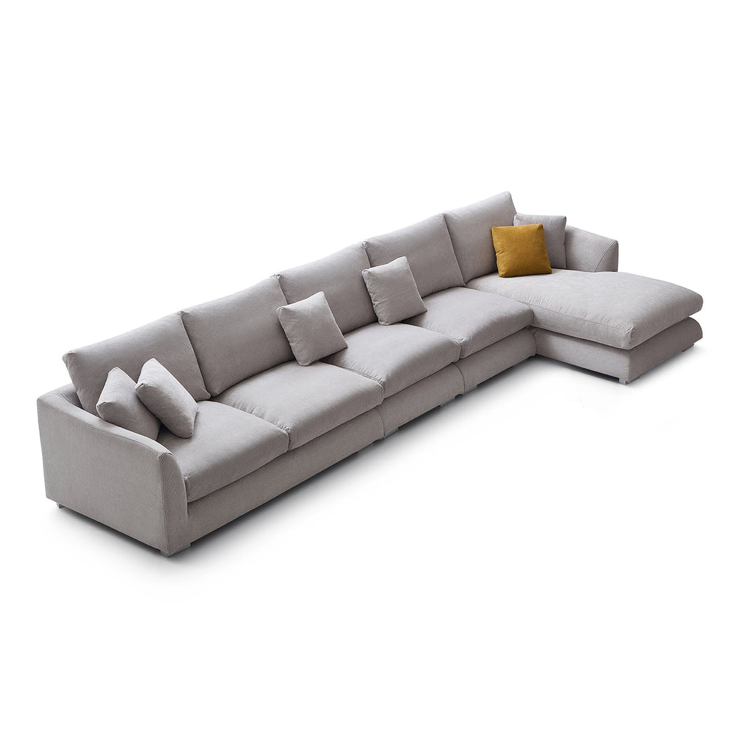 Feathers Sectional Couch Chaise Lounge 88-170 Inches