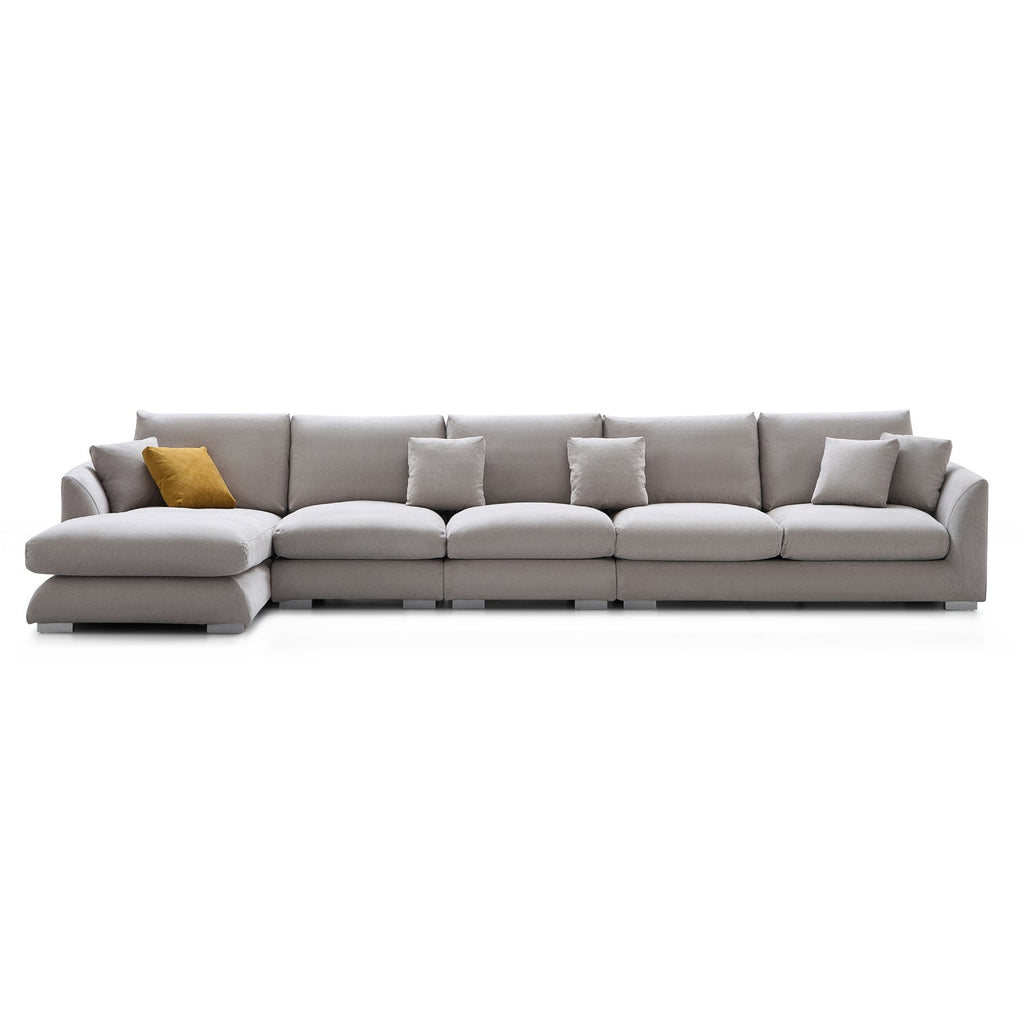 Feathers Sectional Couch Chaise Lounge 88-170 Inches