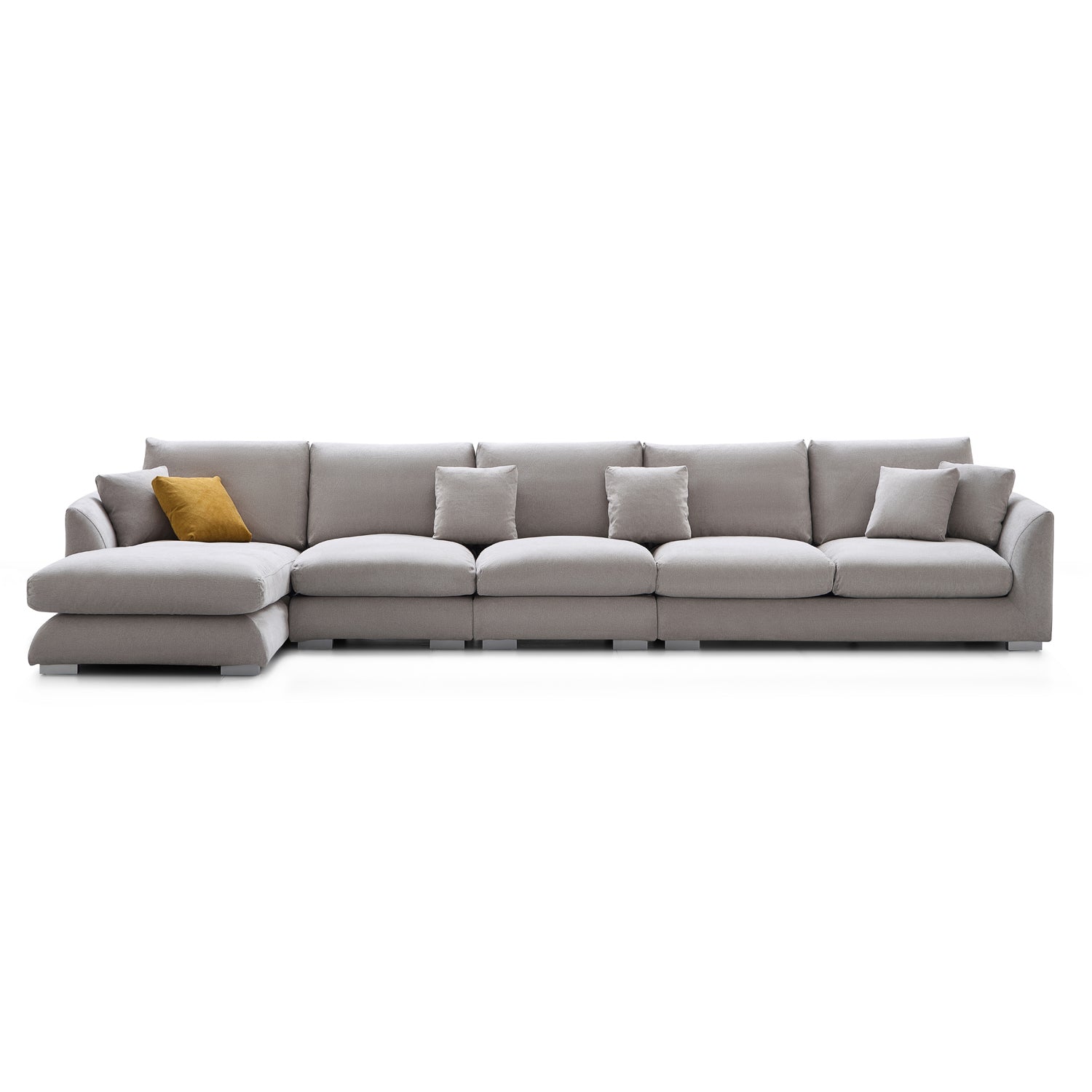 Feathers Sectional Couch Chaise Lounge 88-170 Inches