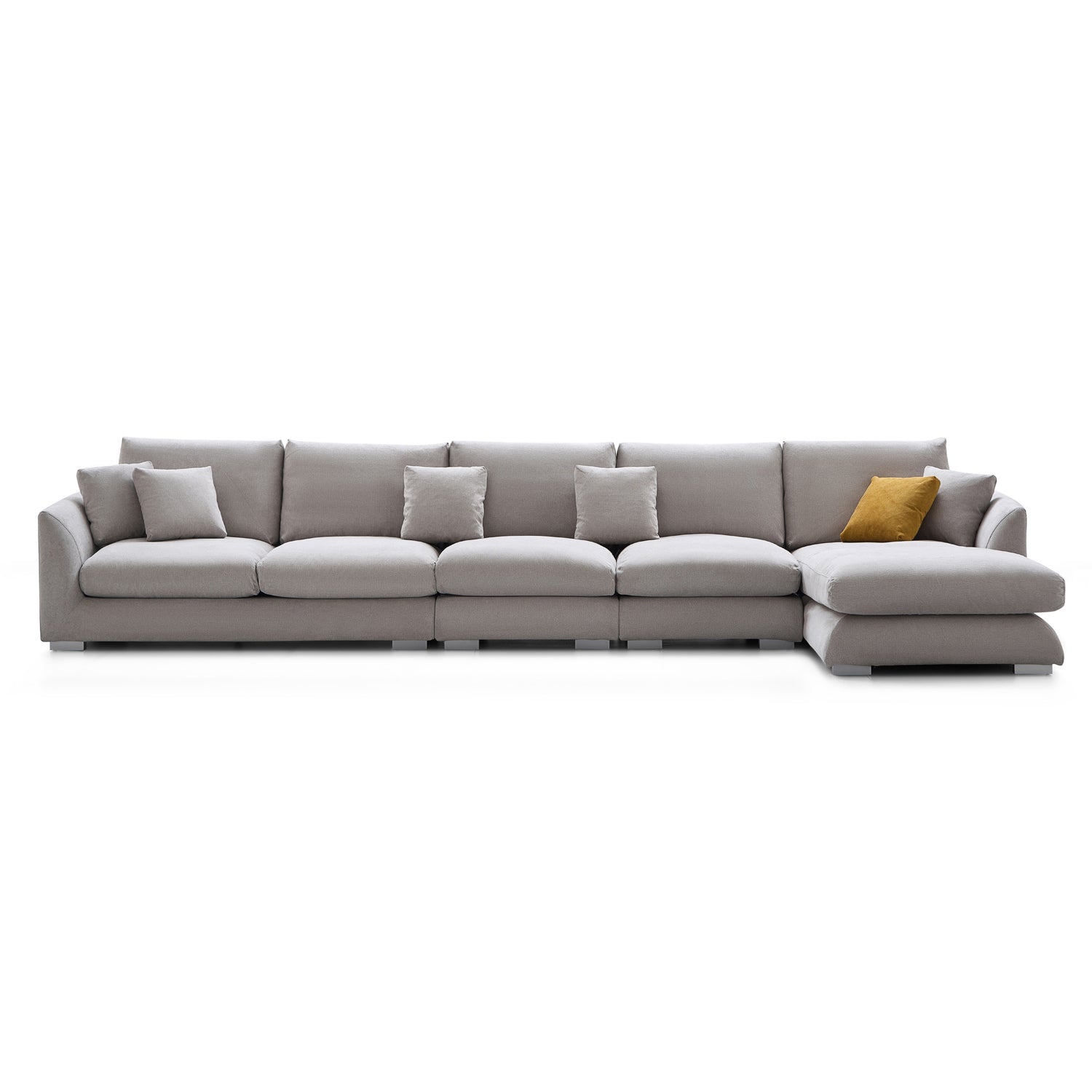 Feathers Sectional Couch Chaise Lounge 88-170 Inches