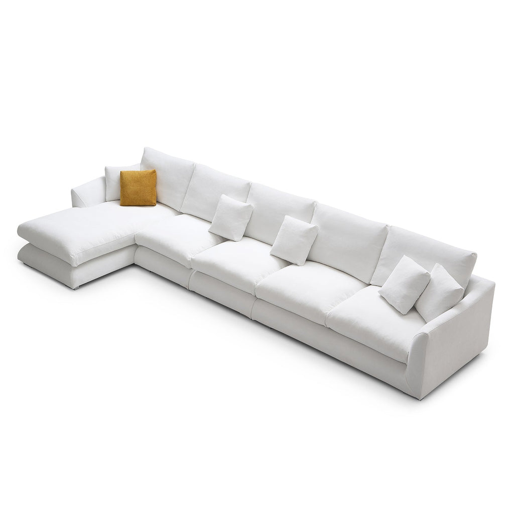 Feathers Sectional Couch Chaise Lounge 88-170 Inches