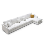Feathers Sectional Couch Chaise Lounge 88-170 Inches