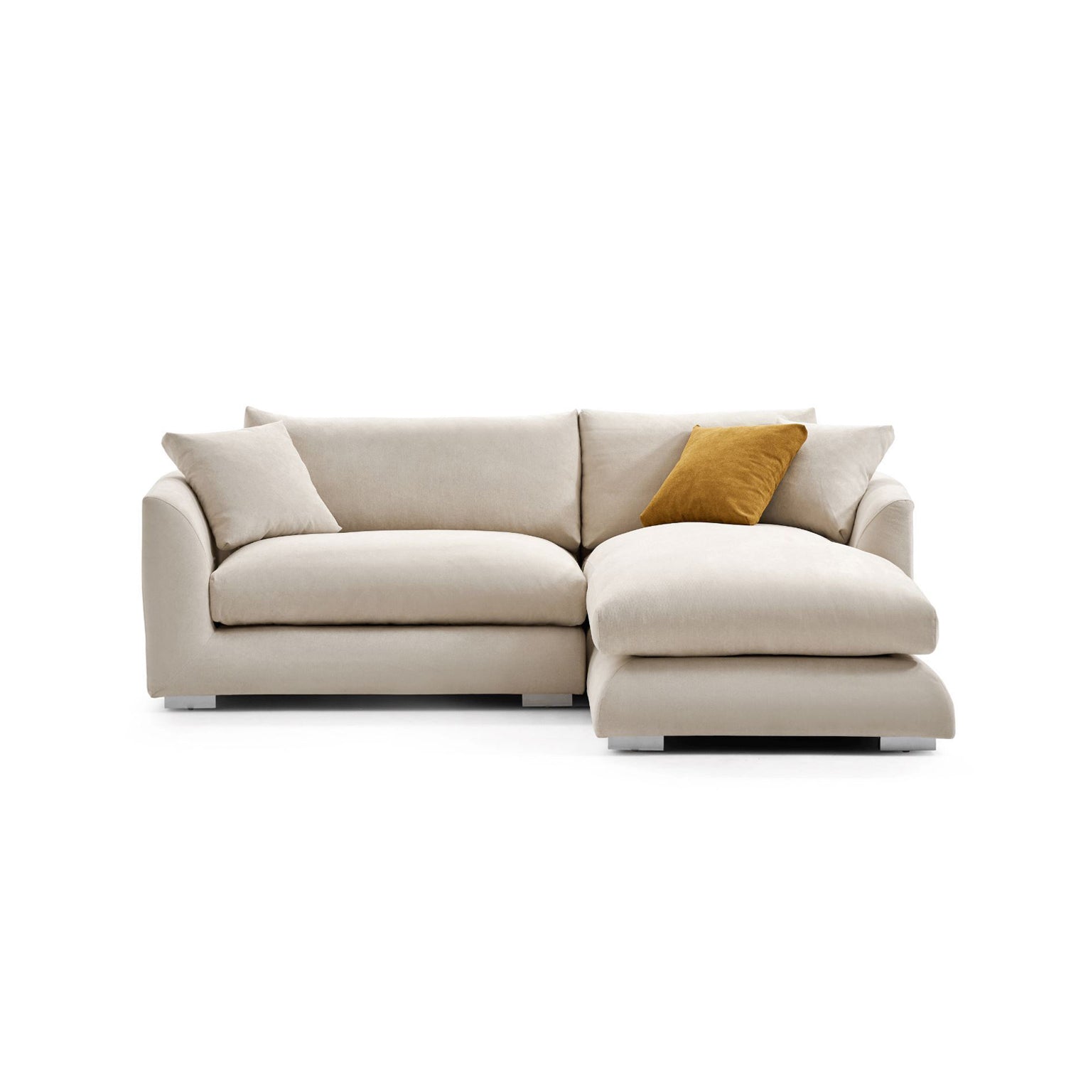 Feathers Sectional Couch Chaise Lounge 88-170 Inches