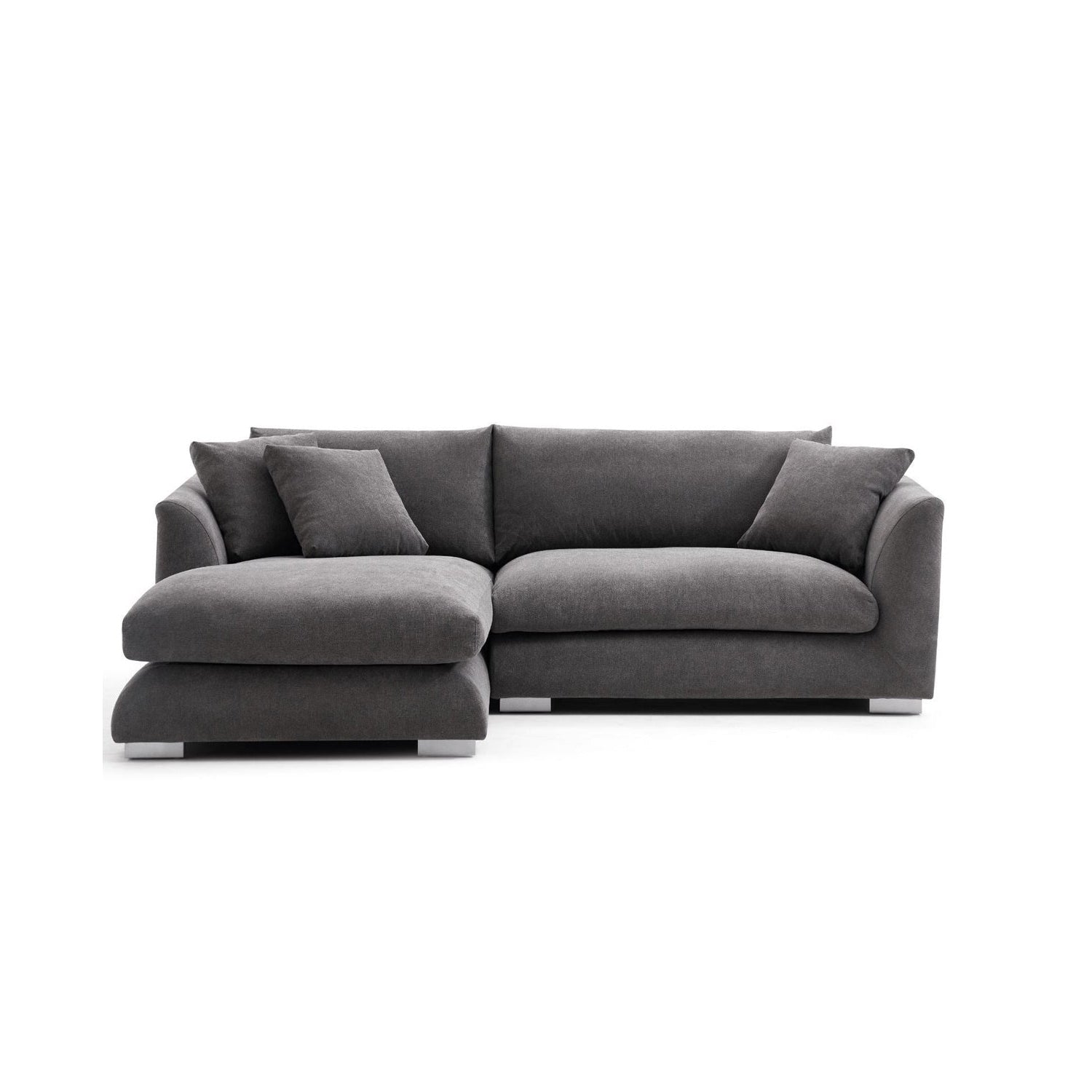 Feathers Sectional Couch Chaise Lounge 88-170 Inches