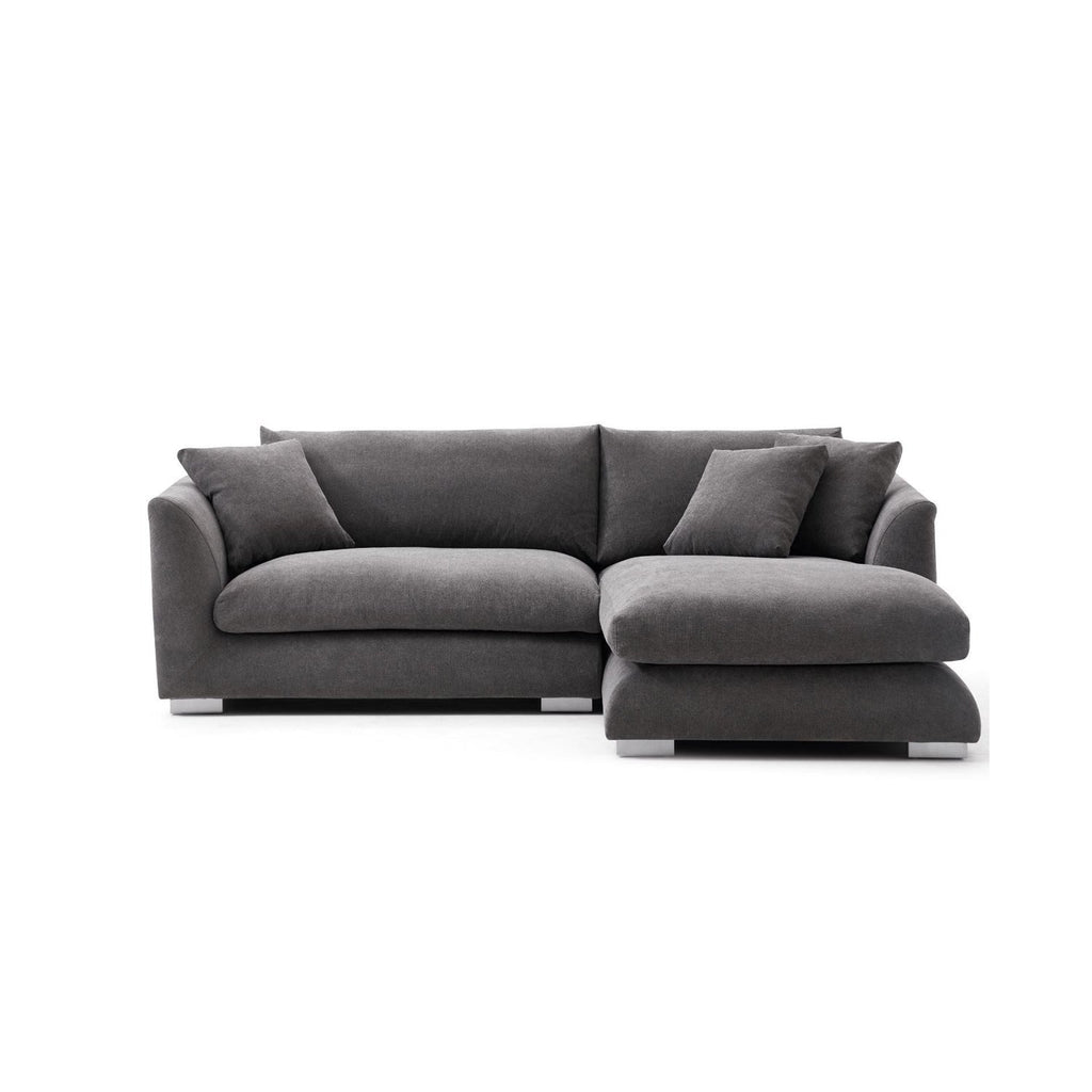 Feathers Sectional Couch Chaise Lounge 88-170 Inches
