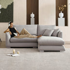 Feathers Sectional Couch Chaise Lounge 88-170 Inches