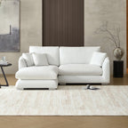 Feathers Sectional Couch Chaise Lounge 88-170 Inches